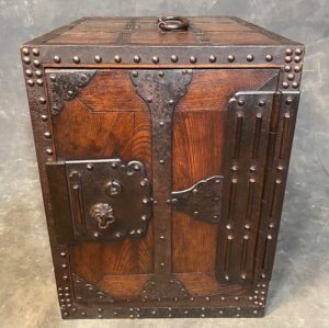 Antique Japanese funa tansu, captain's safe box