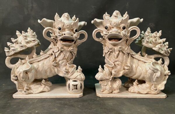 Antique Pair of Chinese Fu Dogs