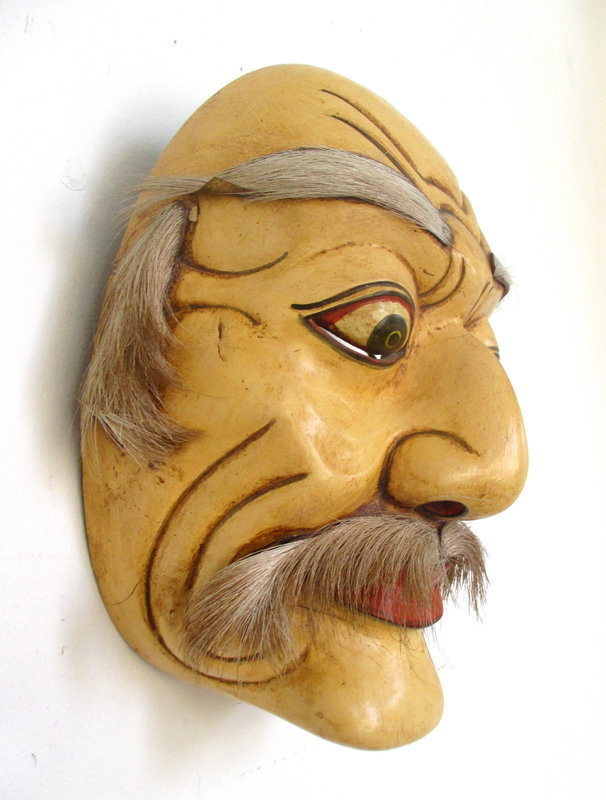 Antique Japanese Theatre Fox Mask - Zentner Collection