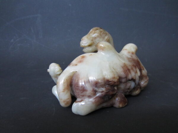 Antique Chinese Nephrite Jade Carving of a Camel and Calf - Image 4