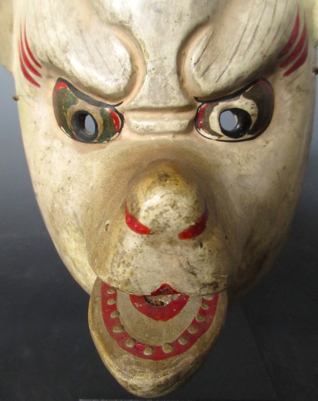 Antique Japanese Theatre Fox Mask - Zentner Collection