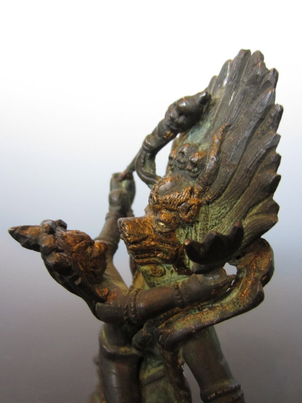Tibetan Small Bronze Yab Yum Sculpture - Zentner Collection