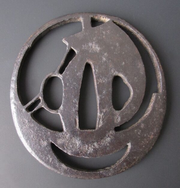 Japanese Group of 6 Edo Period Tsuba on Stand - Image 7