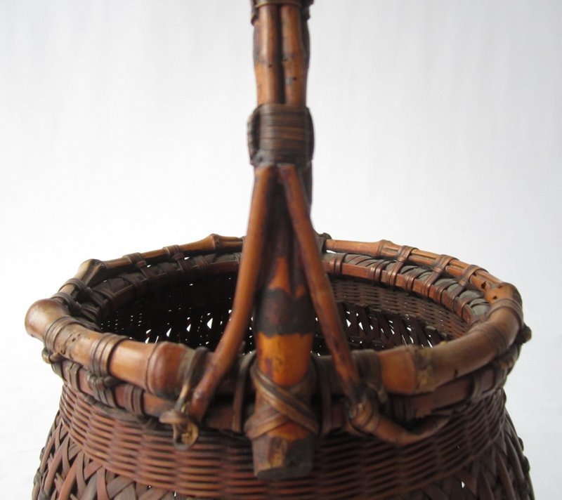 Antique Japanese Woven Bamboo Basket - Zentner Collection
